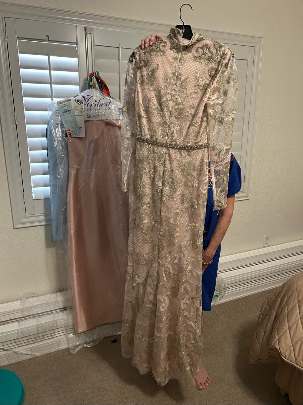Mac Duggal Gown style 11165 in blush, size 6 - Picture 6 of 6